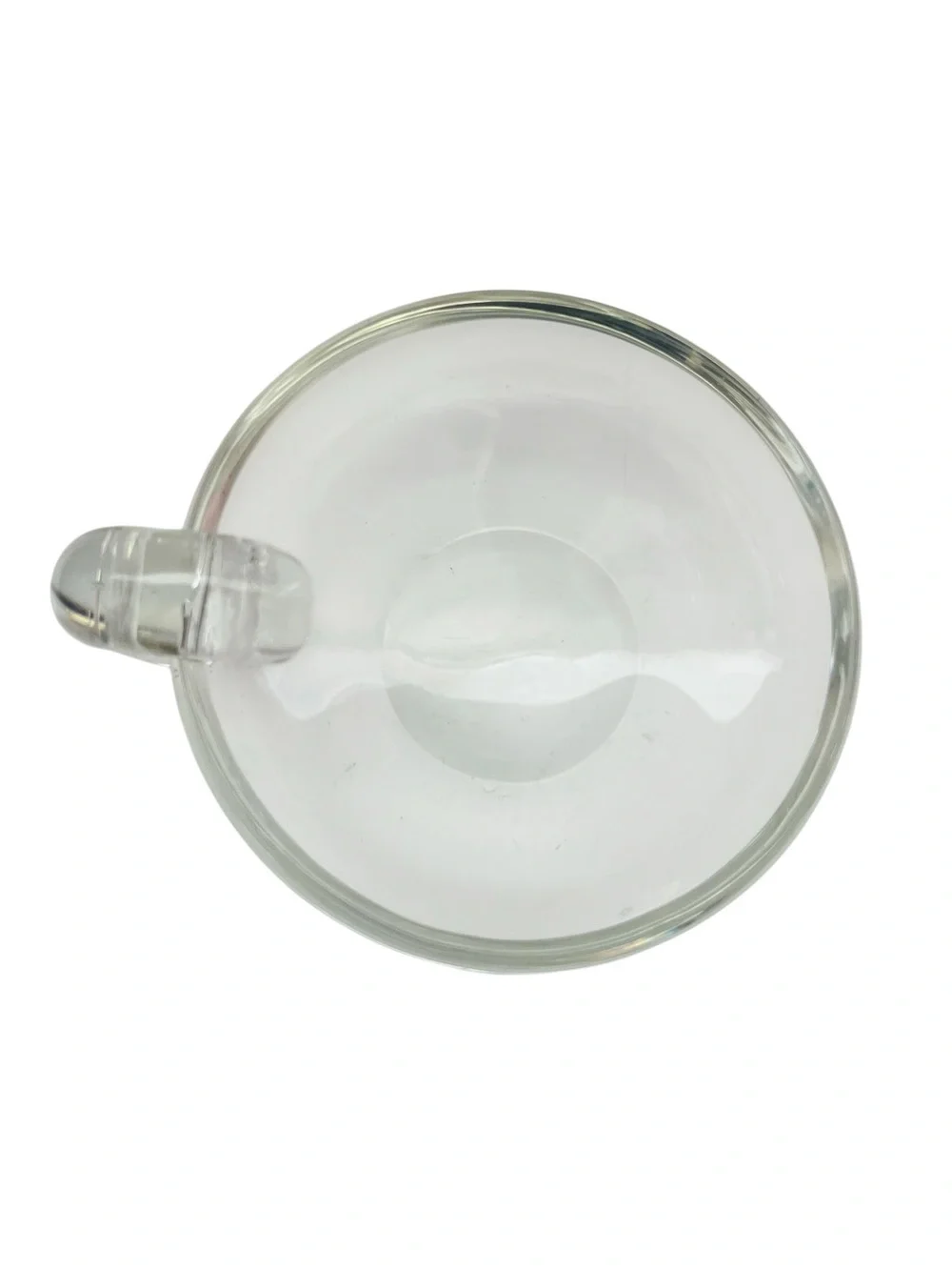 TOSCANY Handled Nappy Kristen Clear Glass Soap Dish with Curled Accent
